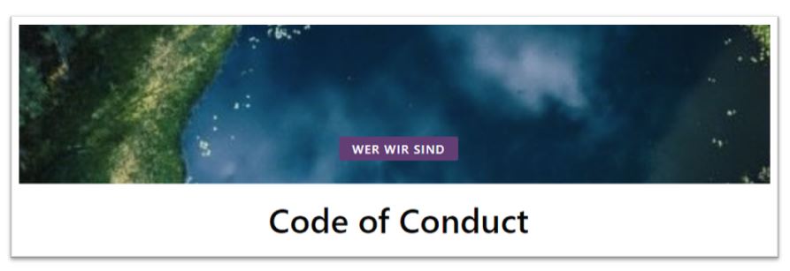 Code of Conduct Titelleiste