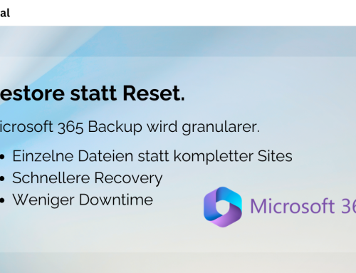 Microsoft 365 Backup wird granularer!